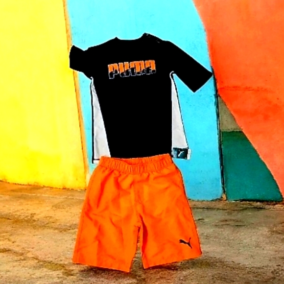 Puma rash guard swim Shorts And Top - Picture 8 of 8